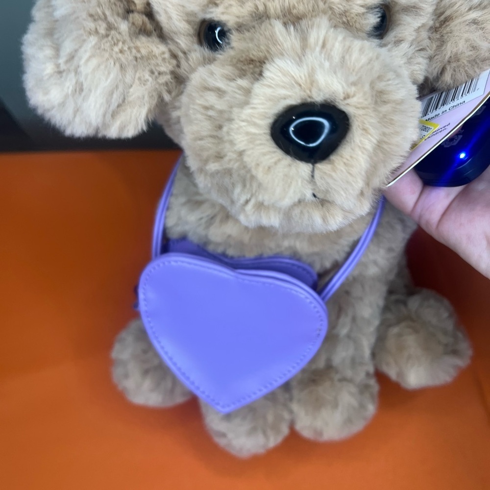 FAO Schwarz Plush Dog  with Purple Heart bag - Picture 13 of 14